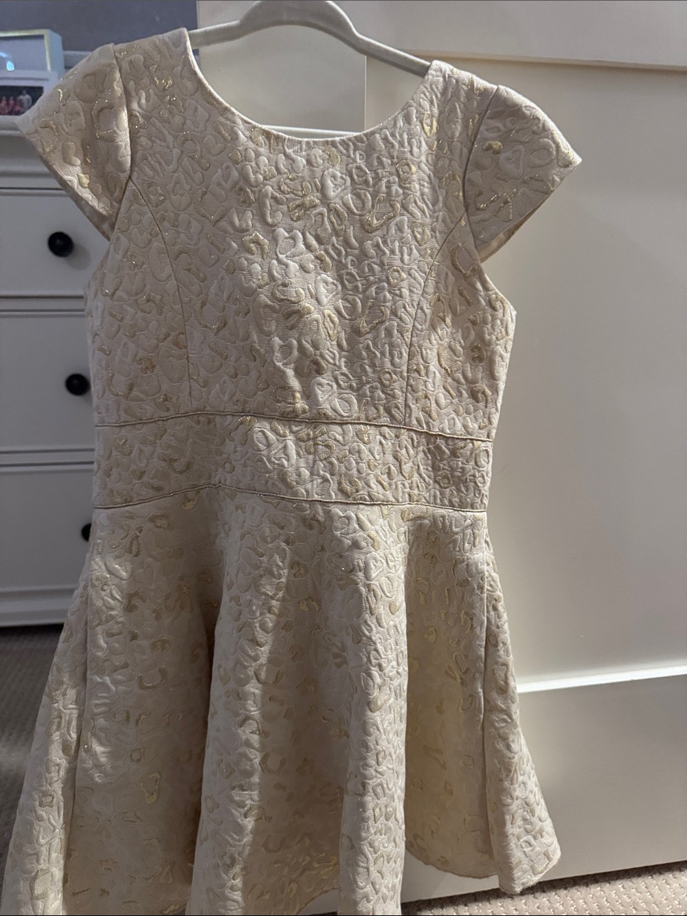 Zoe Ltd Cream Dress with Gold Accents